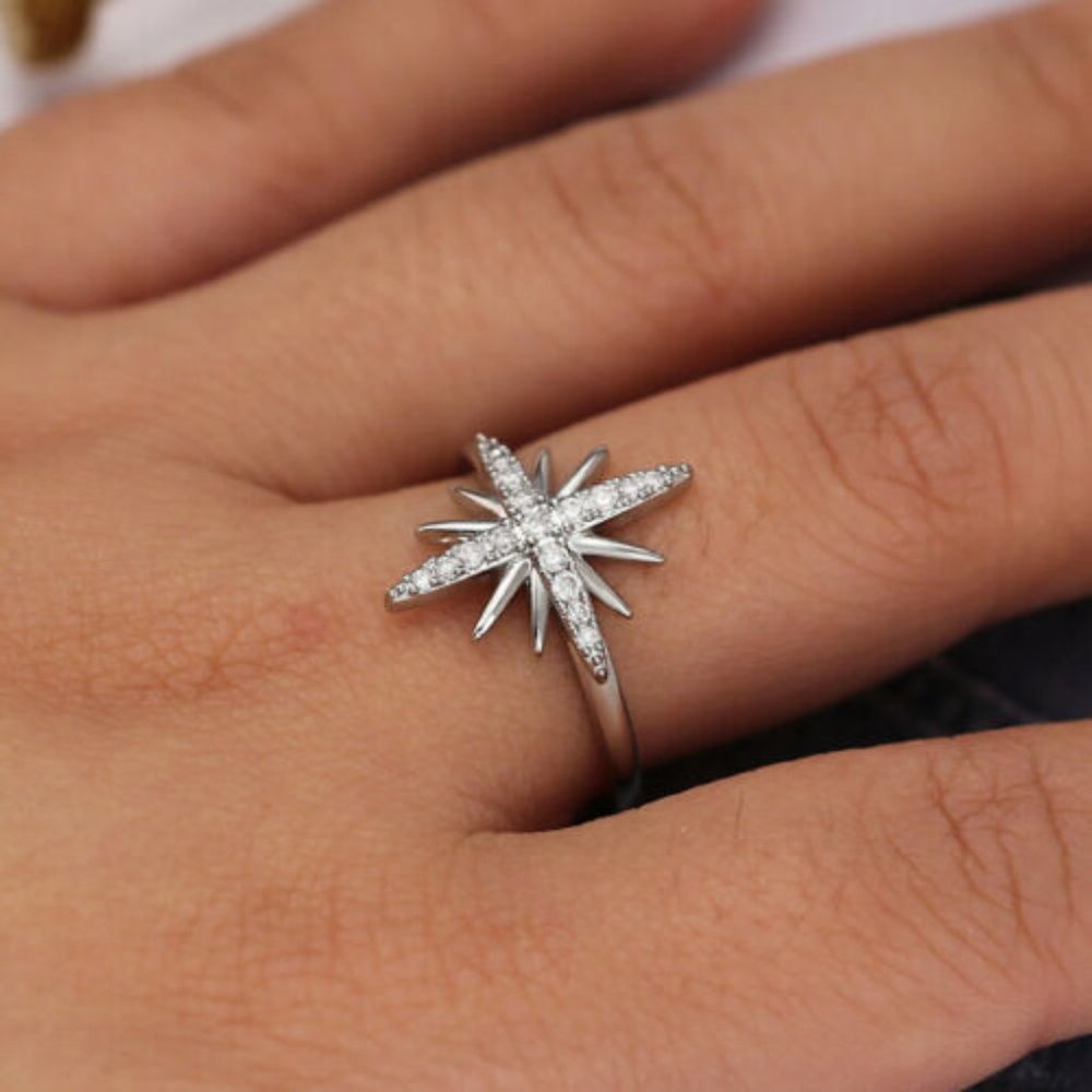 Goddess Star  925 Silver Ring sz 6